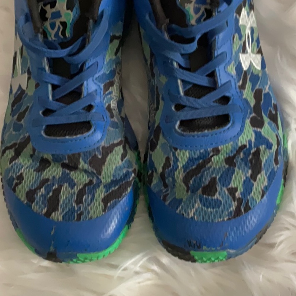 Under Armour Blue and Green Athletic Sneakers - Picture 4 of 16